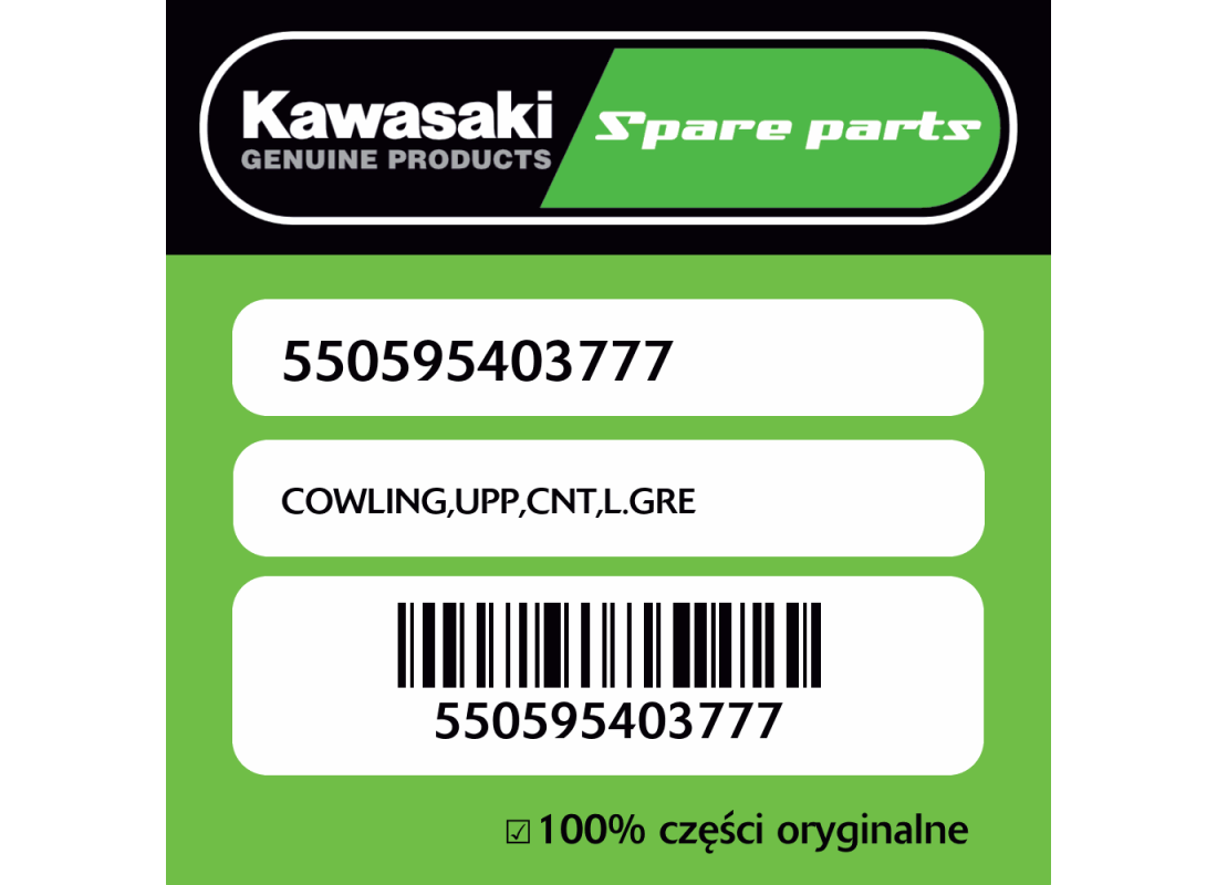 Owiewka górna centralna L.GREEN Kawasaki