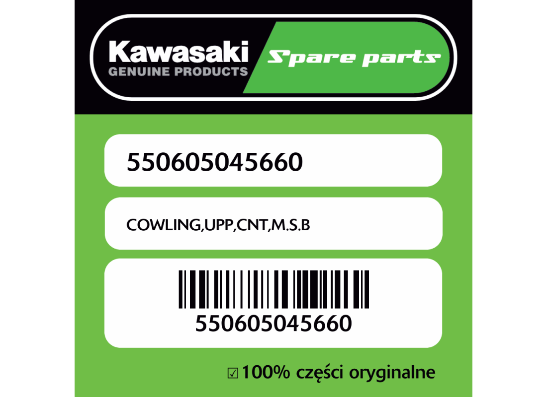 Owiewka górna centralna M.S.B Kawasaki