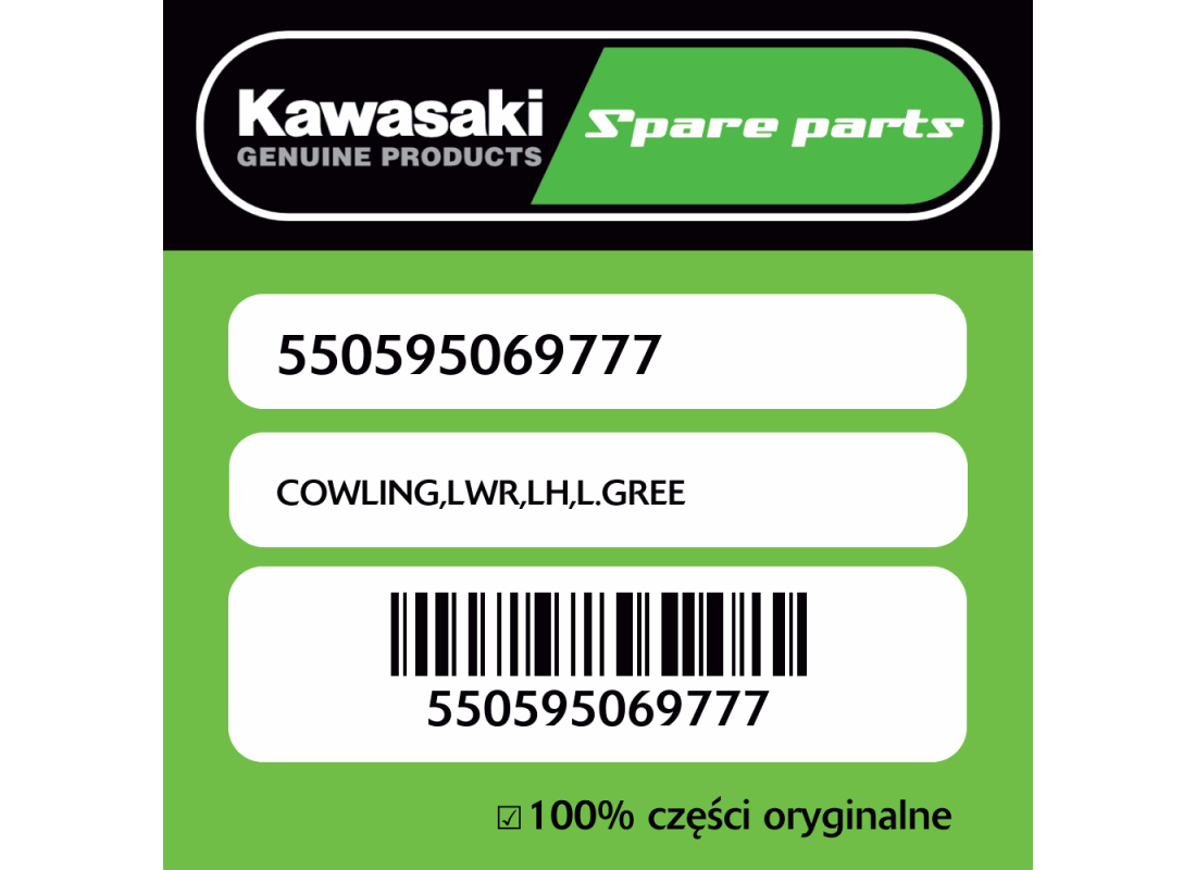 Owiewka dolna lewa L.GREE Kawasaki