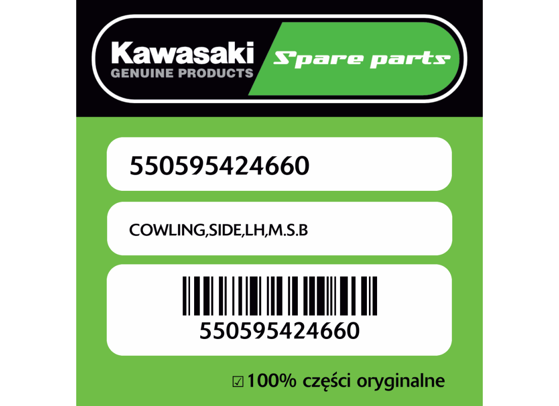 Owiewka boczna lewa M.S.B Kawasaki