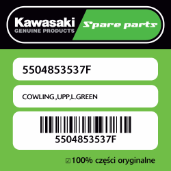 Owiewka górna L.GREEN Kawasaki