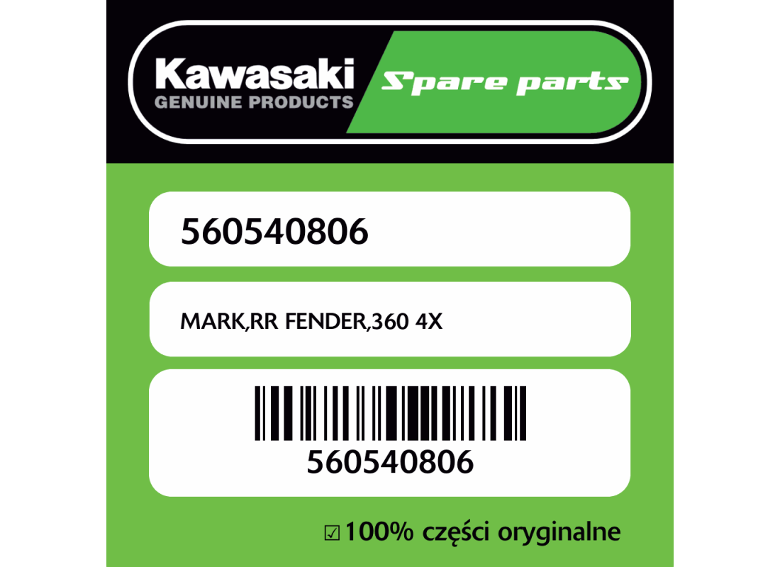 MARK,RR FENDER,360 4X