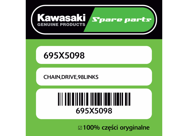 Łańcuch napędowy 98LINKS Kawasaki