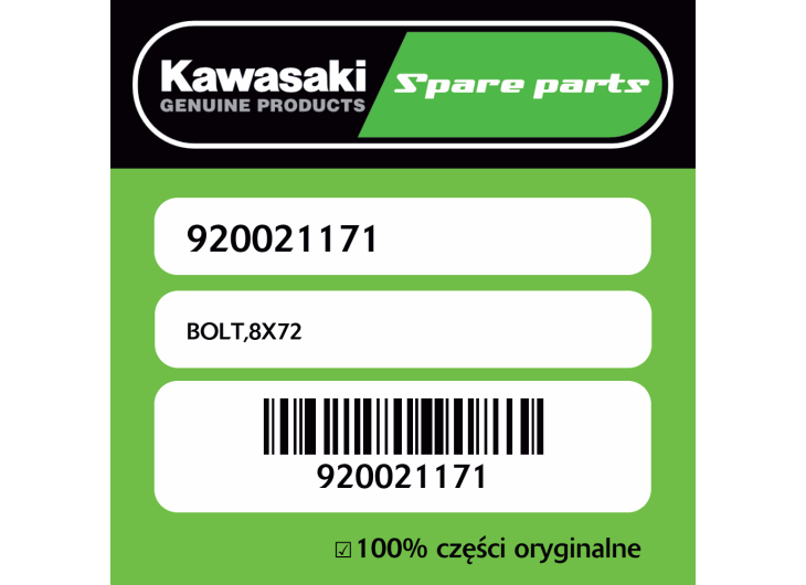 Śruba 8X72 Kawasaki