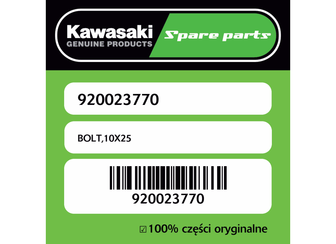 Śruba 10X25 Kawasaki