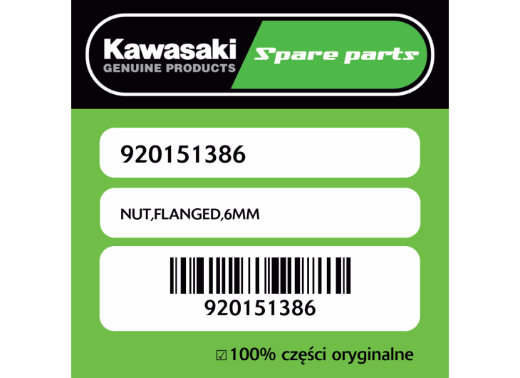 NUT,FLANGED,6MM
