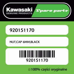 NUT,CAP 6MM,BLACK