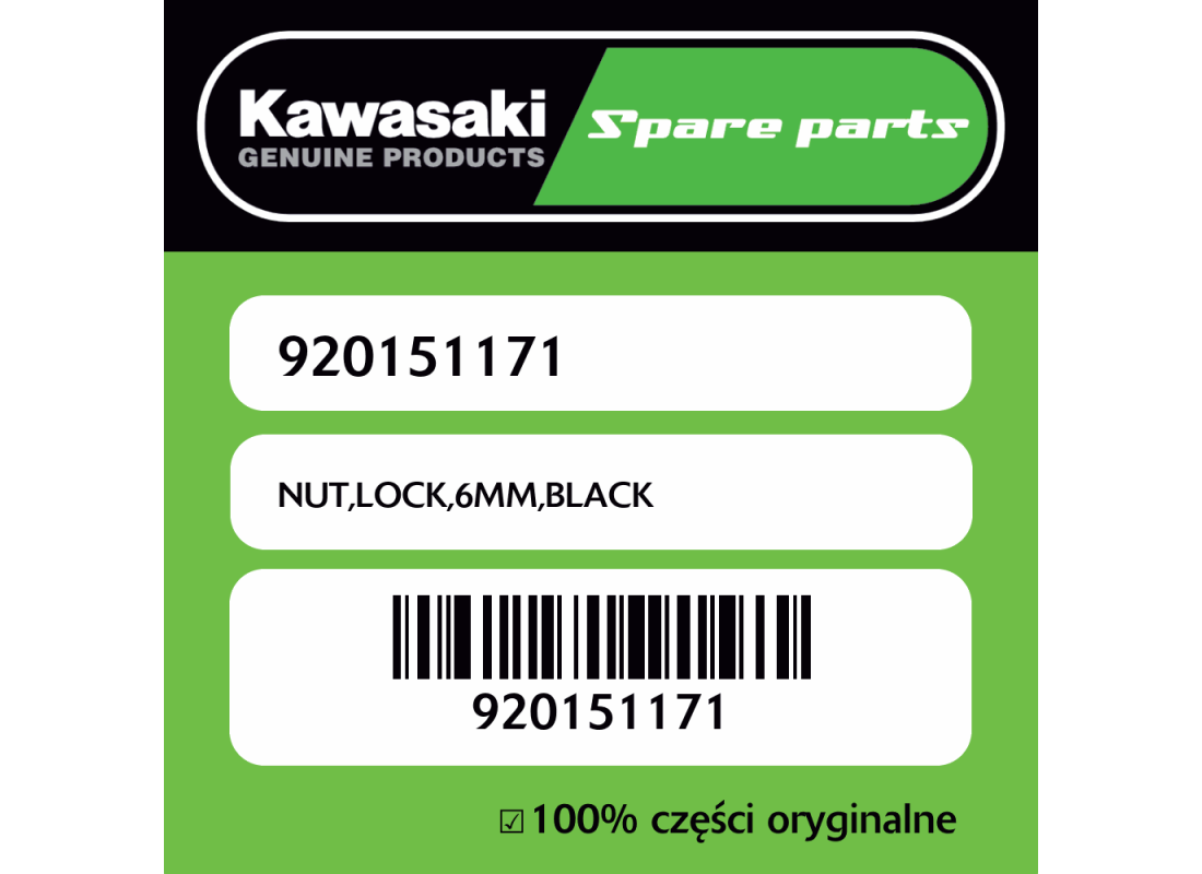 NUT,LOCK,6MM,BLACK