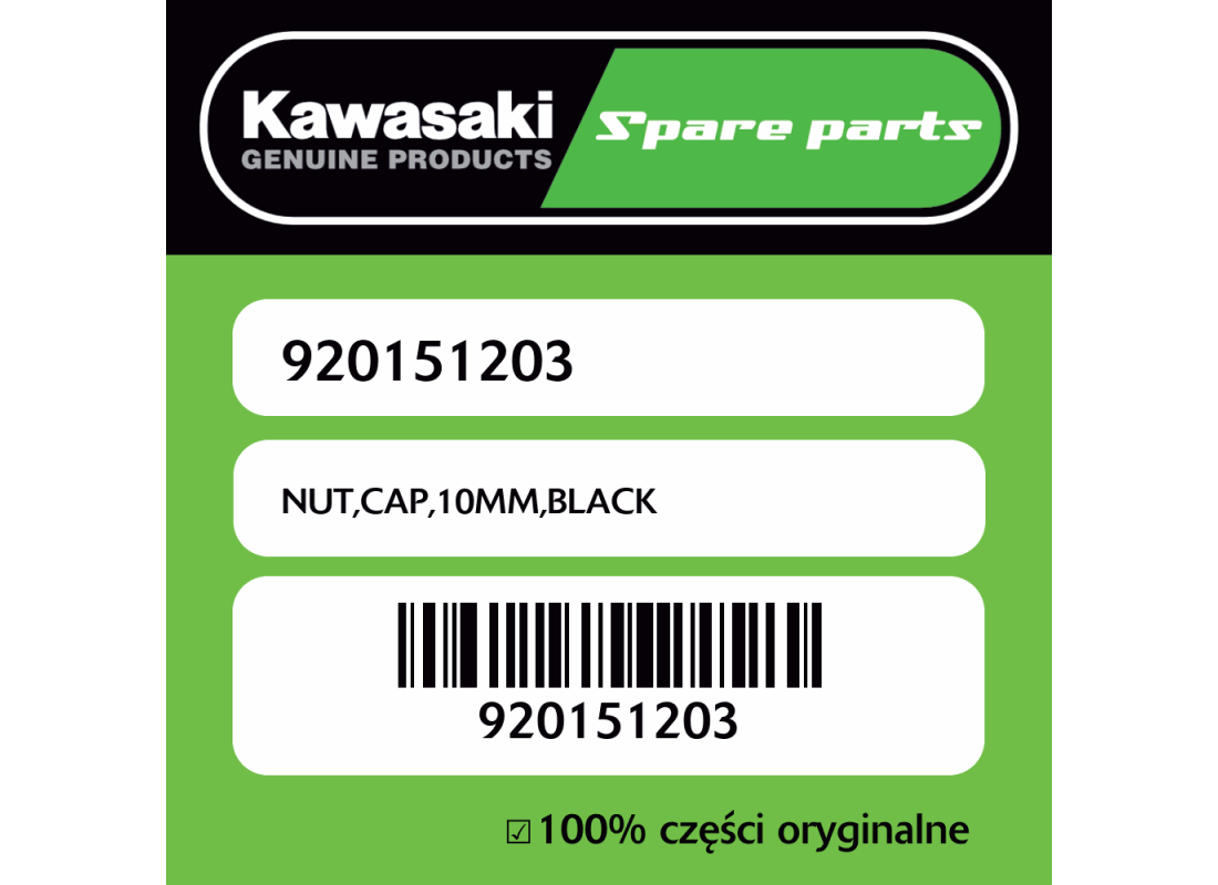 NUT,CAP,10MM,BLACK