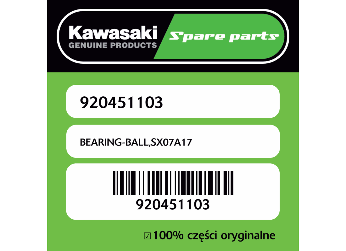 Łożysko kulkowe SX07A17 Kawasaki