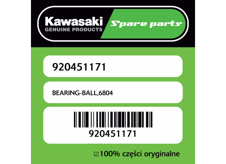 Łożysko kulkowe 6804 Kawasaki