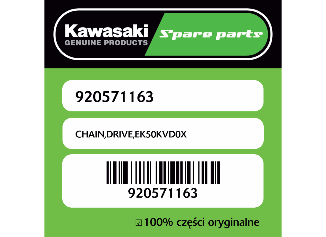 Łańcuch napędowy EK50KVD0X Kawasaki