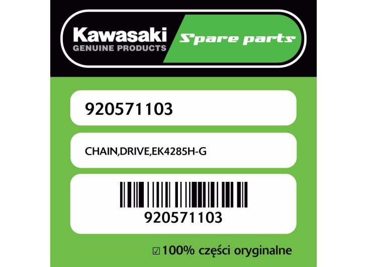 Łańcuch napędowy EK4285H-G Kawasaki