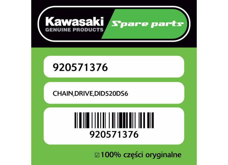 Łańcuch napędowy DID520DS6 Kawasaki