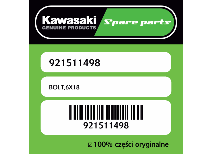 Śruba 6X18 Kawasaki