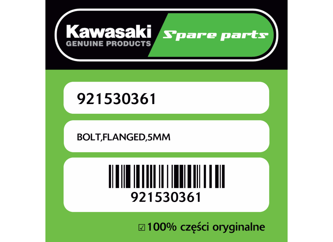 Śruba z kołnierzem 5MM Kawasaki
