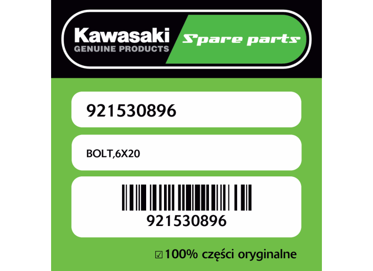 Śruba 6X20 Kawasaki