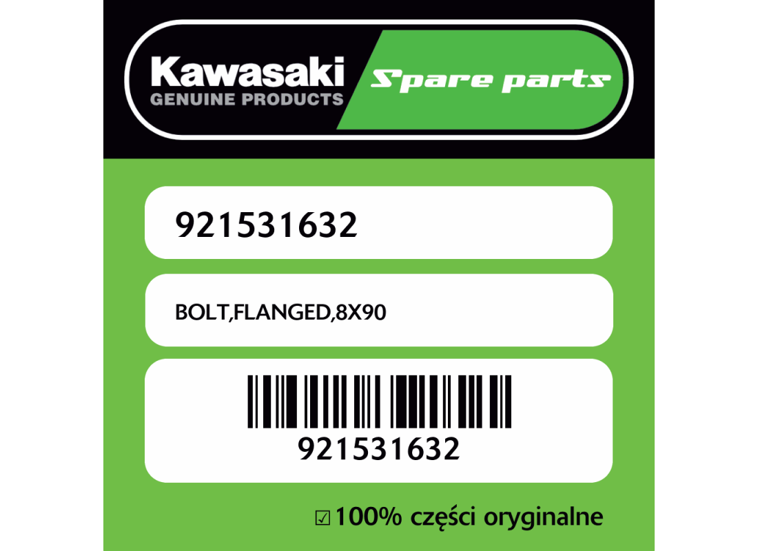 Śruba z kołnierzem 8X90 Kawasaki