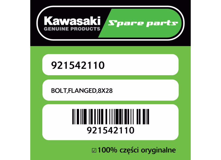 Śruba z kołnierzem 8X28 Kawasaki