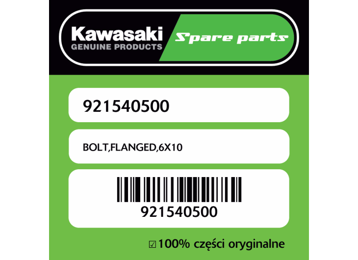 Śruba z kołnierzem 6X10 Kawasaki