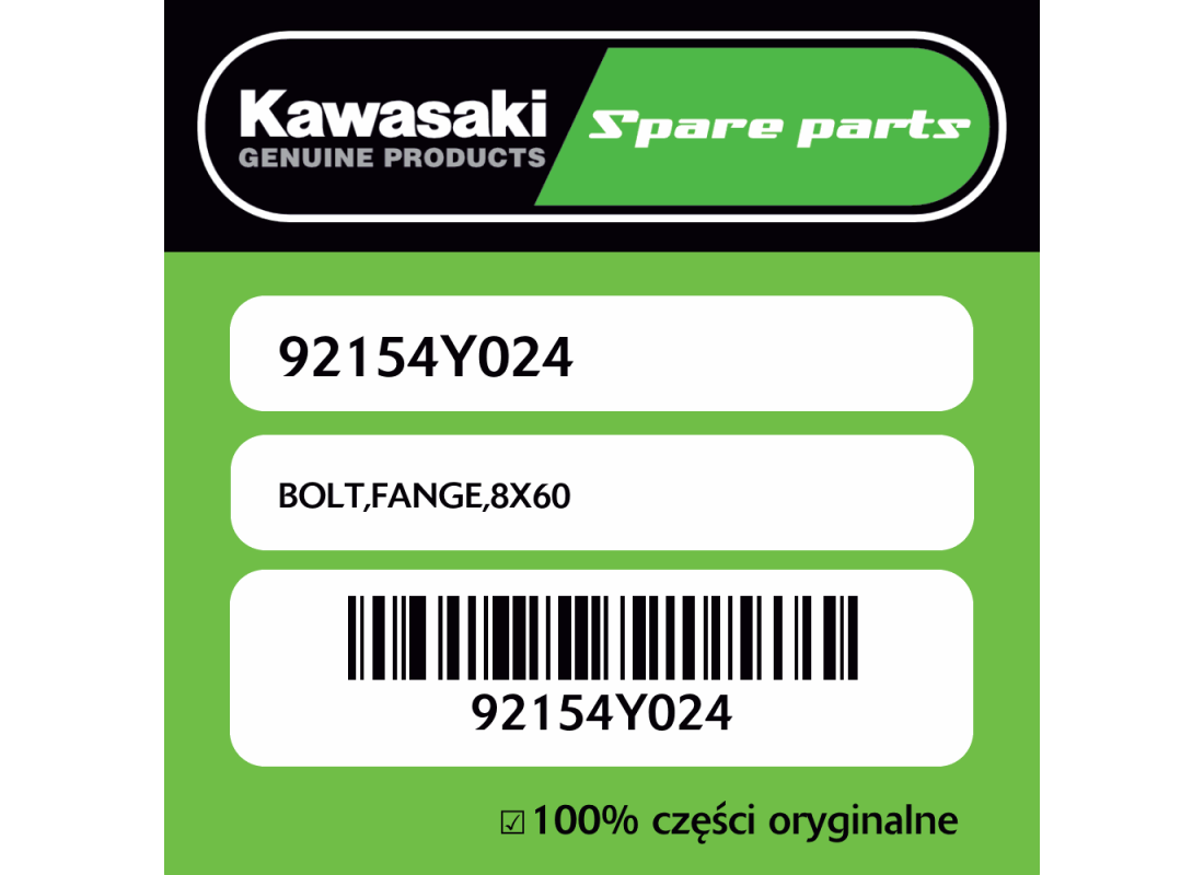 Śrubka z kołnierzem 8X60 Kawasaki