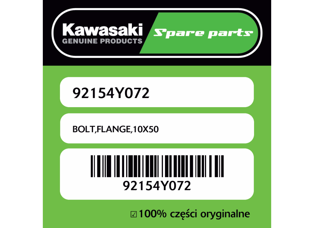 Śruba z kołnierzem 10X50 Kawasaki