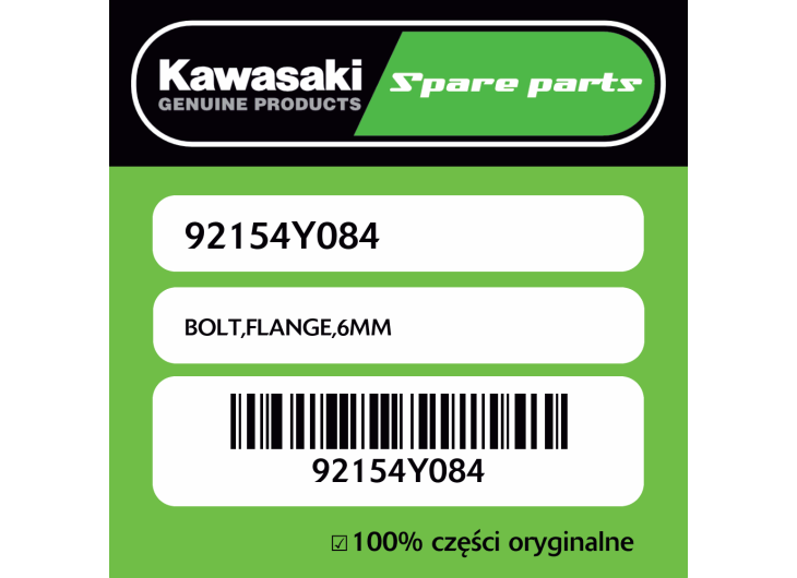 Śruba z kołnierzem 6MM Kawasaki