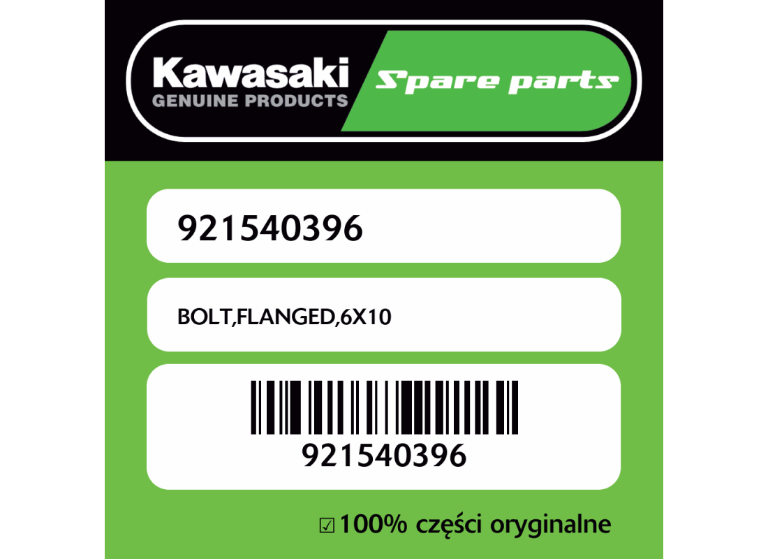 Śruba z kołnierzem 6X10 Kawasaki