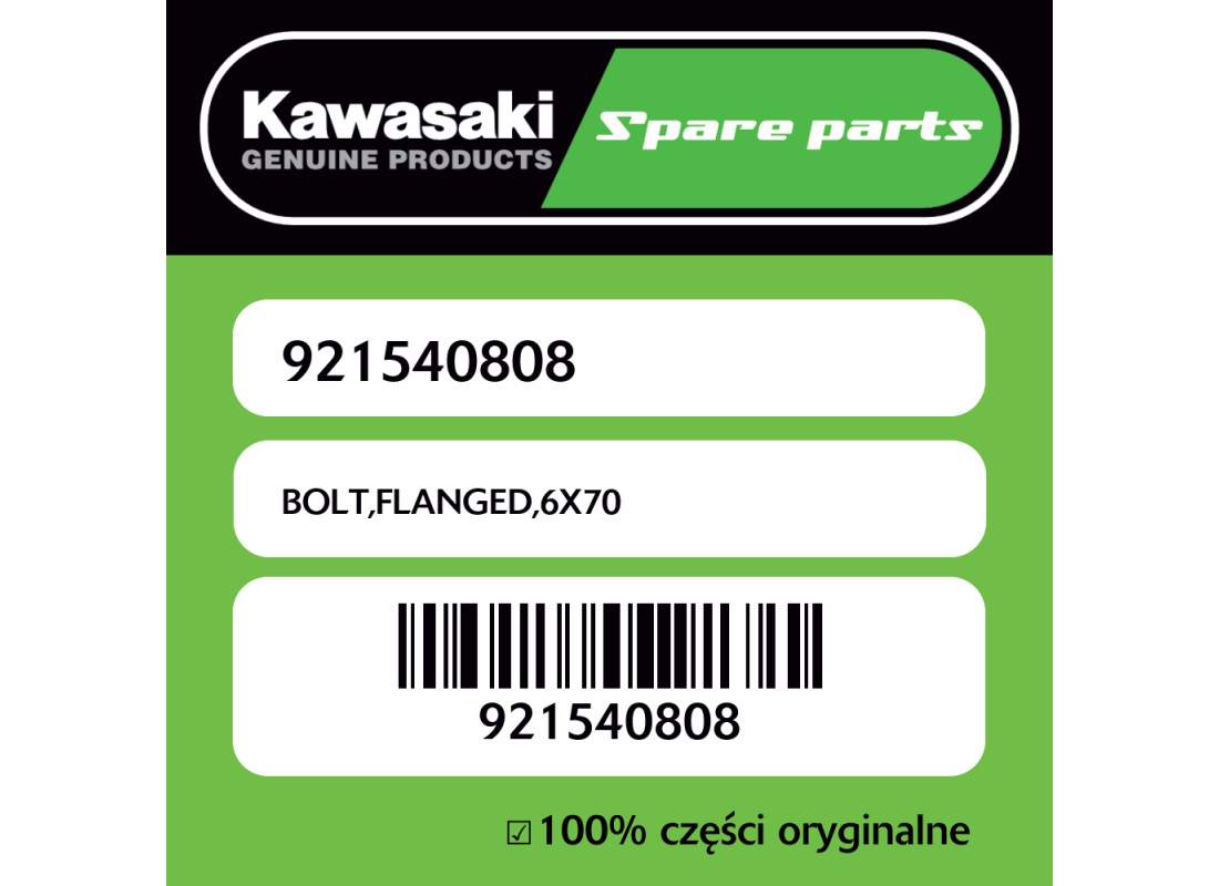 Śruba z kołnierzem 6X70 Kawasaki