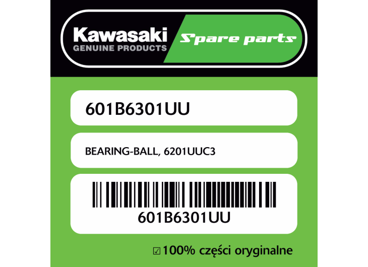 Łożysko kulkowe 6201UUC3 Kawasaki