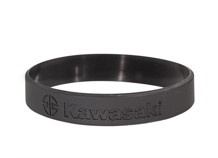 Black silicone wristband Kawasaki