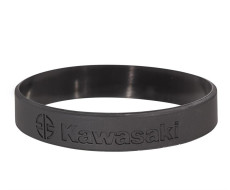 Black silicone wristband Kawasaki