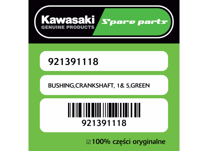 BUSHING,CRANKSHAFT, 1& 5,GREEN