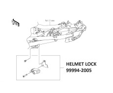 Helmet lock One Key System Kawasaki