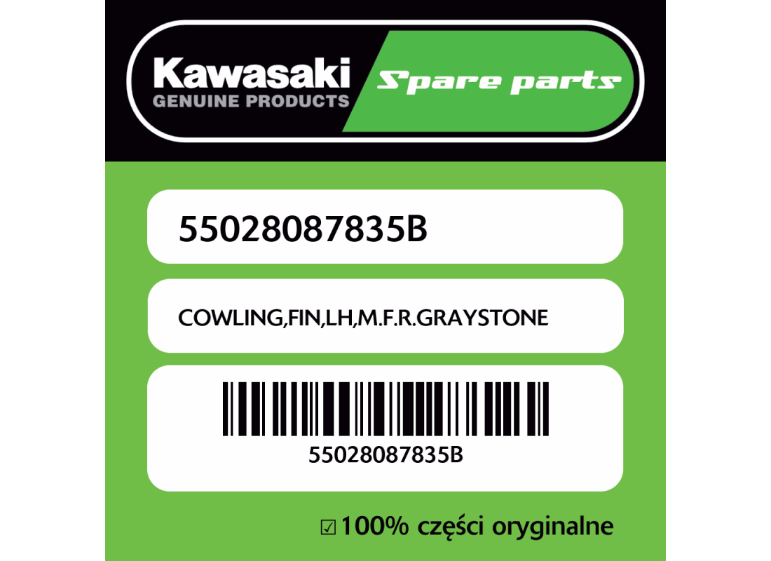 Owiewka boczna lewa M.F.R.GRAYSTONE Kawasaki