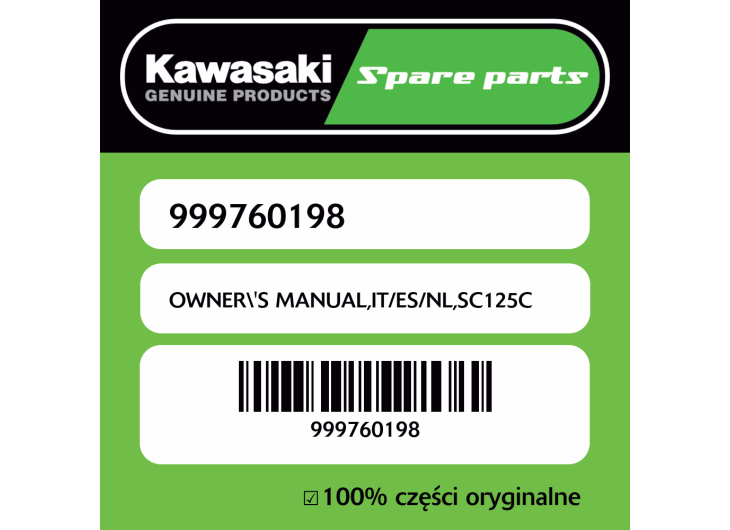 OWNER\'S MANUAL,IT/ES/NL,SC125C