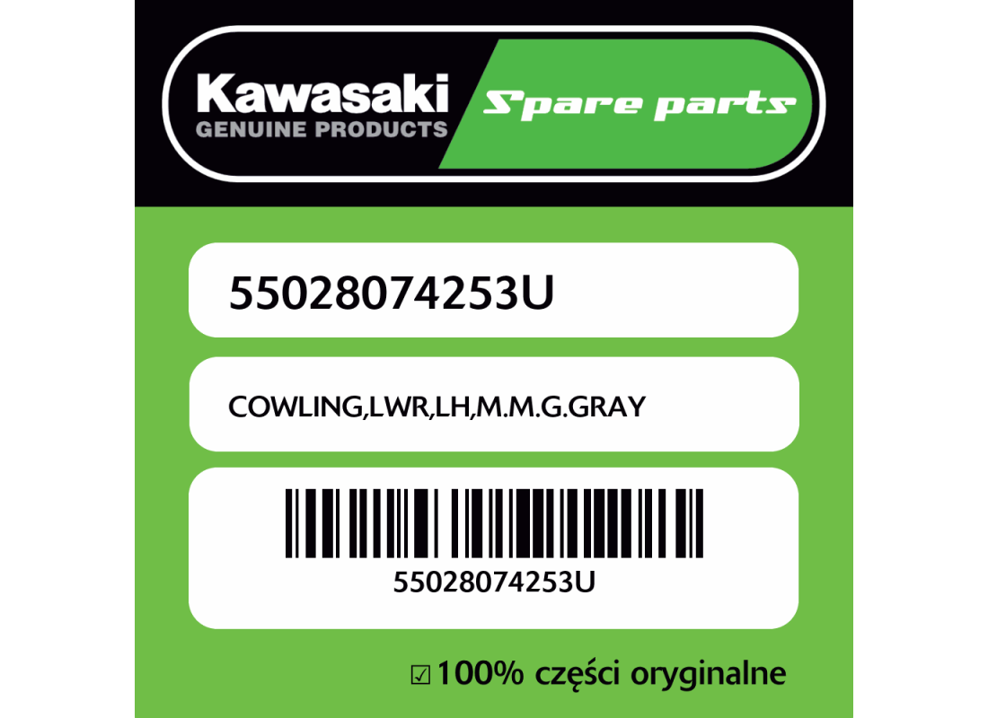 Owiewka dolna lewa M.M.G.GRAY Kawasaki