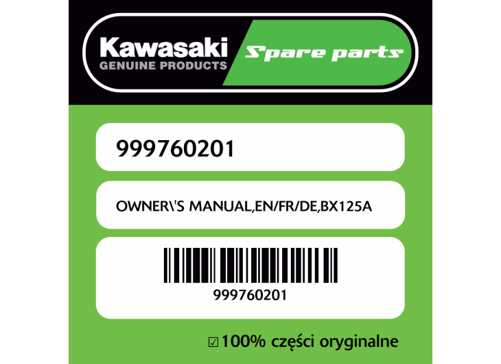 OWNER\'S MANUAL,EN/FR/DE,BX125A