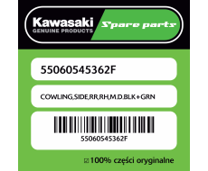 COWLING,SIDE,RR,RH,M.D.BLK+GRN