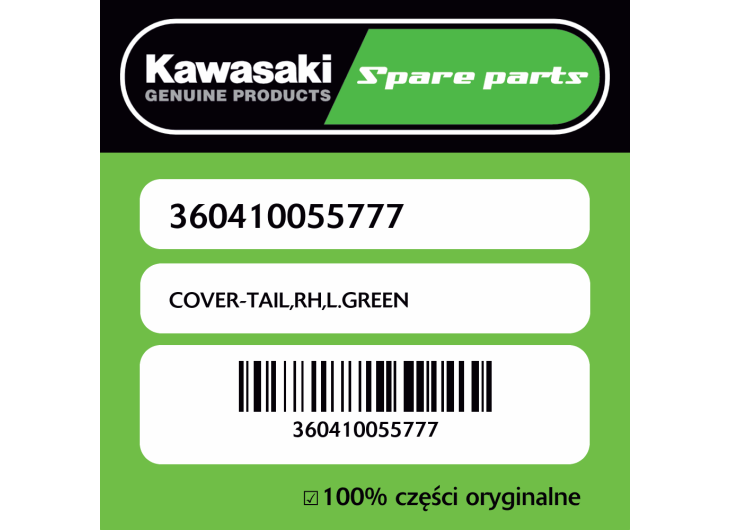 COVER-TAIL,RH,L.GREEN
