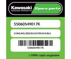 Owiewka boczna prawa zewnętrzna M.D.BLACK Kawasaki