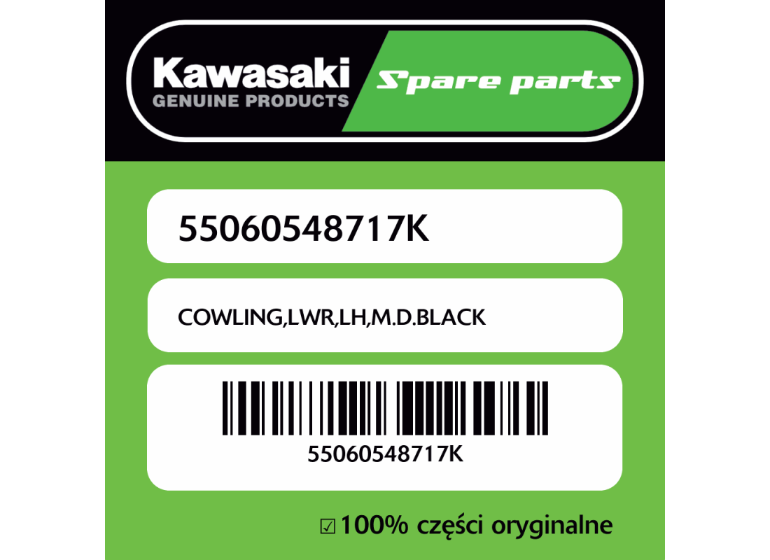 COWLING,LWR,LH,M.D.BLACK