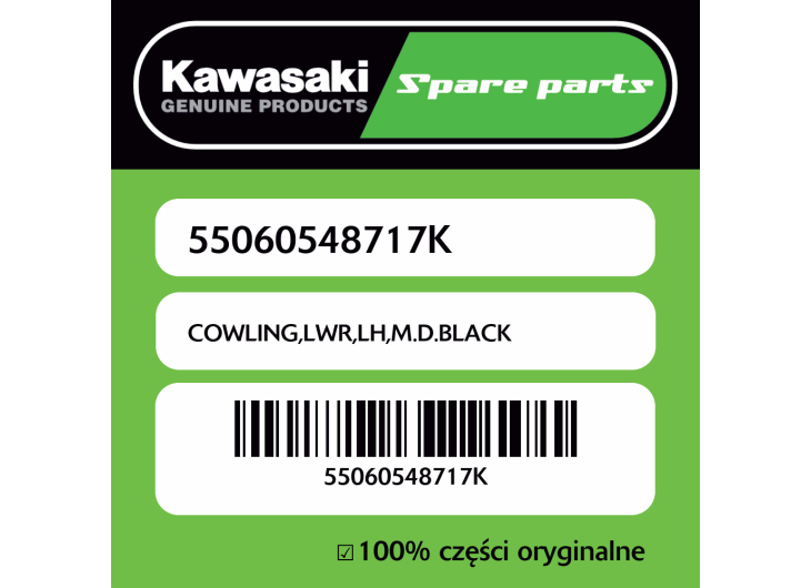 Owiewka dolna lewa M.D.BLACK Kawasaki
