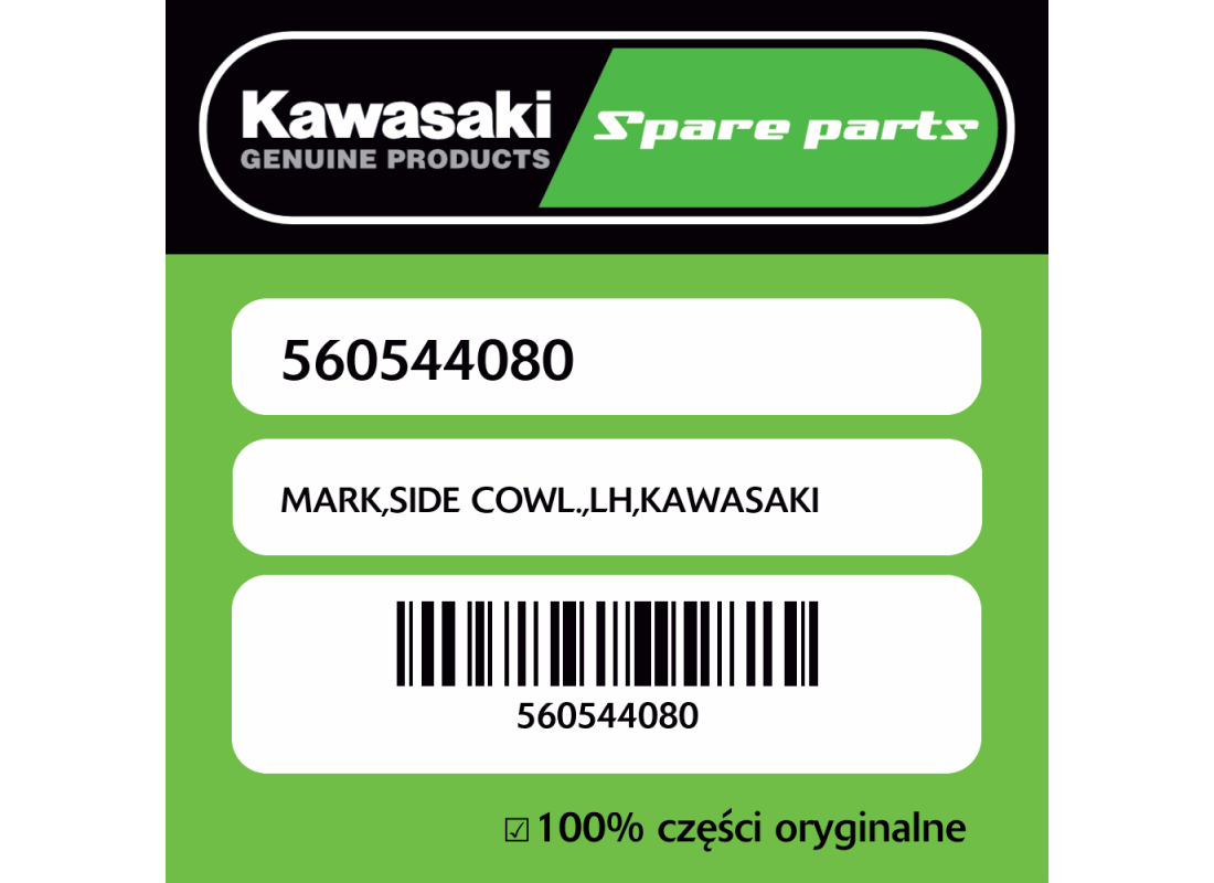 MARK,SIDE COWL.,LH,KAWASAKI