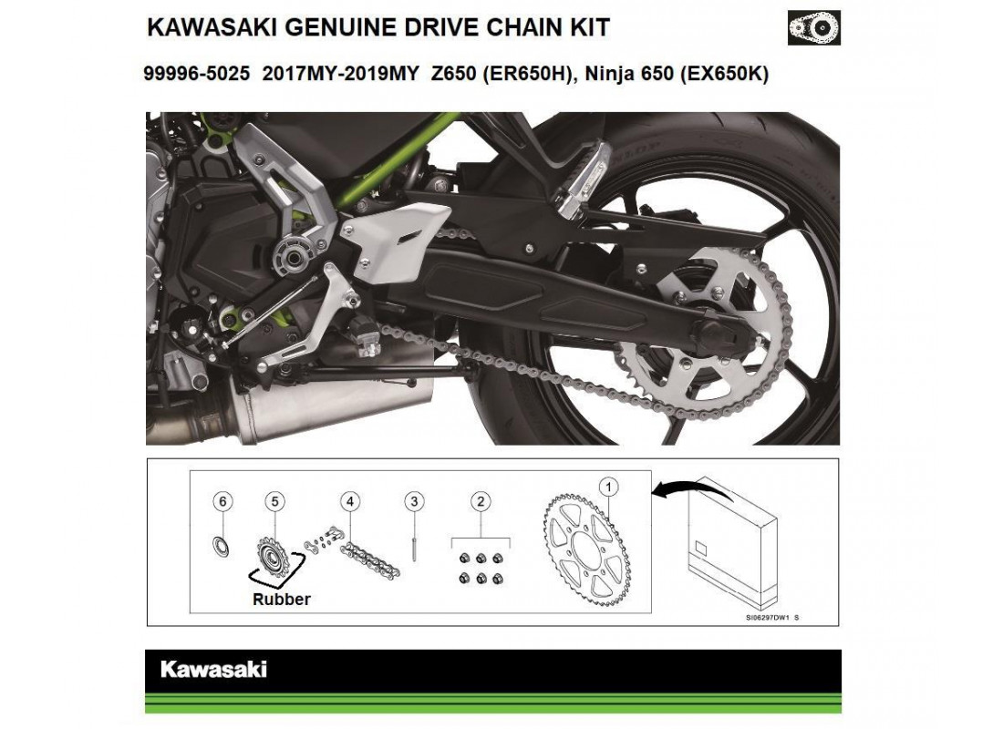 thumbnail image 2 of 520 Drive Chain & Sprockets Kit Gold For Kawasaki Ninja 650R EX650 2006-2016 15T 46T 2 of 4