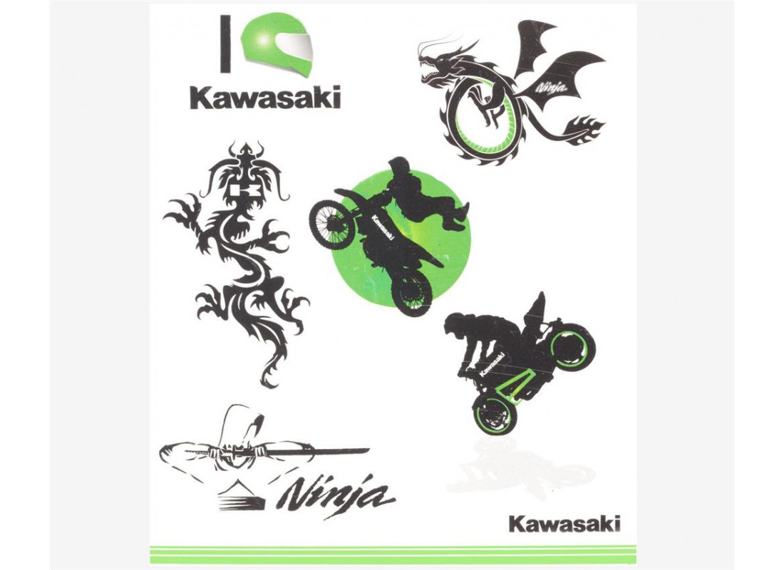 Kids tattoo set Kawasaki