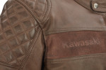 Men's leather jacket London brown Kawasaki